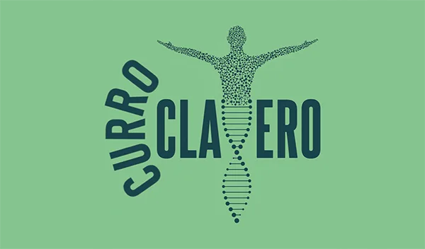 Logo Curro Clavero hélice ADN